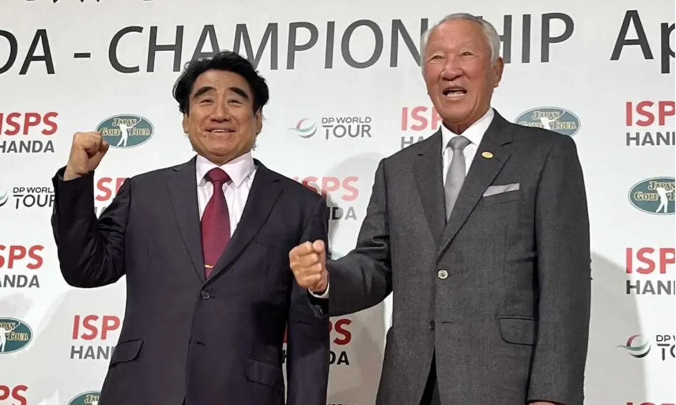 初の男子ゴルフ日欧共催トーナメント開催の記者会見